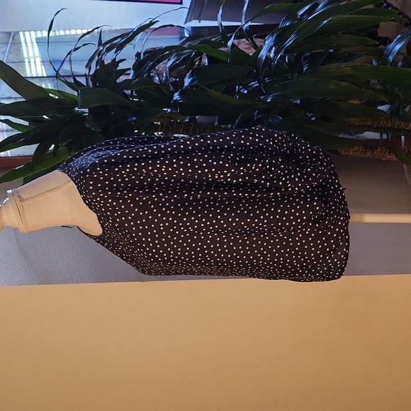 Mizuiro-ind Navy Blue Sheer Polka-dot Batwing Top High-end Japanese Boutique - Picture 3 of 9